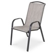 Fieldmann FDZN 5112 fémvázas kerti szék, szürke/fekete szín