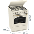 Gorenje GKS6C71CLI kombinált tűzhely