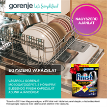Gorenje mosogatógépek ráadás Finish kapszulával