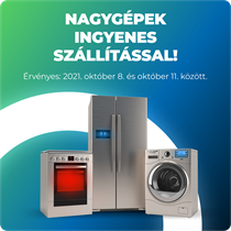 Háztartási nagygépek ingyenes szállítással!