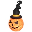 Home by Somogyi KD 180 T felfújható halloween tök, kalappal