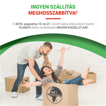 Ingyen szállítás - meghosszabbítva!
