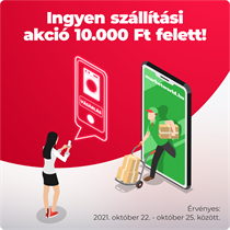 Ingyenes házhozszállítás 10.000 Ft felett