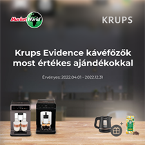 Krups Evidence kávéfőzők most értékes ajándékokkal