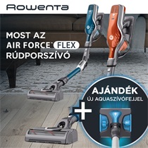 Most a Rowenta Air Force Flex rúdporszívó ajándék új AQUAszívófejjel!
