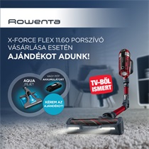 Most a Rowenta X-Force Flex rúdporszívóhoz ajándék Aqua szívófej vagy pótakkumulátor jár!