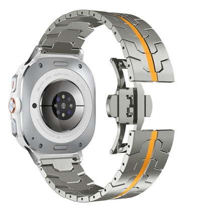 Mybandz 65041 Space fém óraszíj ezüst-narancs (Samsung Galaxy Watch Ultra)