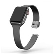 Mybandz APW381581 keskeny milánói fém óraszíj Apple Watch - hoz, fekete 38 - 41 mm