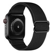 Mybandz APW423000 állítható hosszúságú rugalmas szövet szíj Apple Watch-hoz, fekete 42 - 45 mm