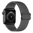 Mybandz APW423004 állítható hosszúságú rugalmas szövet óraszíj Apple Watch-hoz szürke, 42 - 44 mm