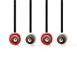 Nedis CAGL24200BK100 sztereó RCA audiokábel, 10 méter