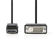 Nedis CCGP37200BK20 DisplayPort - DVI kábel | DisplayPort-dugasz - DVI-D 24+1 pólusú dugasz | 2,0 m | fekete