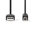 Nedis CCGP60100BK50 USB 2.0 kábel | A dugasz - B dugasz | 5,0 m | fekete