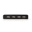 Nedis UHUBU2730BK USB-hub | 7 portos | USB 2.0 Ellátású | Külön Ellátás