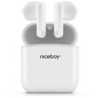 Niceboy NIC-HIVE-BEANS-WHITE Bluetooth fülhallgató, fehér
