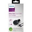 Philips DLP2357U/10 Kettős USB autós töltő táblagéphez, mobilhoz és univ. használatra