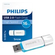 Philips PH667933 Pendrive USB 2.0 16GB Snow Edition fehér-kék