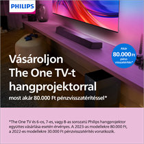 Philips The One TV hangprojektorral most akár 80.000 Ft pénzvisszatérítéssel