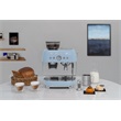 SMEG EGF03PBEU őrlővel kombinált espresso kávéfőző, retro, világoskék