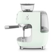 SMEG EGF03PGEU őrlővel kombinált espresso kávéfőző, retro, világoszöld