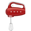 SMEG HMF01RDEU kézi mixer, 50-es évek retro design, 250W, 9 fokozat, turbo funkció, piros