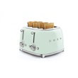 SMEG TSF03PGEU 4 szeletes kenyérpirító, 50-es évek retro design, 6 fokozat, 3 program,világoszöld