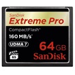 SanDisk 123844 CF Extreme Pro memóriakártya 64 GB, 160 MB/sec