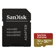 SanDisk 173420 MicroSD Extreme memóriakártya 32 GB, 90 MB/sec CL10, UHS-I, V30, A1