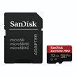 SanDisk 173427 microSDHC Extreme Pro memóriakártya 32 GB, 100 MB/sec, CL10,  UHS-I, V30, A1
