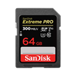 Sandisk 121505 SDXC Extreme Pro kártya 64GB, 300MB/s, UHS-II, CL10 10, U3, V90