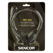 Sencor SEP252 sztereó fejhallgató mikrofonnal