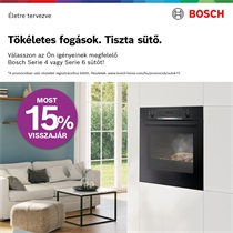 Serie 4 és Serie 6 sütők 15% pénzvisszatérítéssel