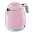 Smeg KLF05PKEU mini vízforraló, 50-es évek retrodesign, 0,8 liter, 1400 W, rózsaszín