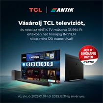 TCL otthoni termékek 6 hónap ingyenes Antik TV előfizetéssel