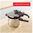 Tefal P2580701 Secure Trendy 6 literes kukta