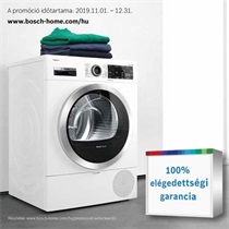 Tesztelje Ön is a Bosch AutoClean szárítógépet 100% elégedettségi garanciával!