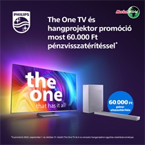 The One TV  6-os sorozatú hangprojektorral most 60.000 Ft pénzvisszatérítéssel