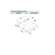   Cata TF-2003/70/D LED duralum teleszkópos páraelszívó ujjlenyomatmentes felülettel
