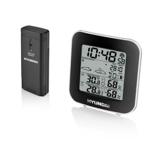 Hyundai WS8236 Időjárás állomás, fekete/ezüst