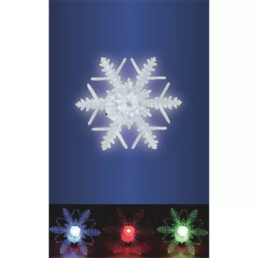 Home by Somogyi KID 331 LED-es ablakdísz, hókristály, beltéri kivitel, öntapadós, színváltó LED