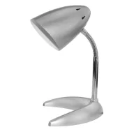 Avide BASIC C TALPÚ + 4W LED asztali lámpa, ezüst