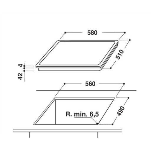 Whirlpool AKT8601IX beépíthető üvegkerámia főzőlap