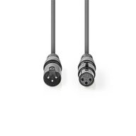 COTH15010GY05_Egyensulyozott_XLR_audiokabel_XLR_3_Tus_Dugasz_-_XLR_3_Tus_Aljzat_05_m_Szurke-i456802