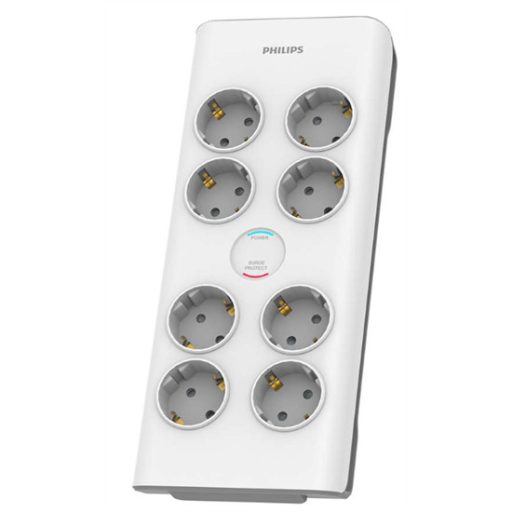 Philips SPN7080WA/58 8-as elosztó, 2 méter, túlfeszültség védelem