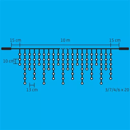 Home by Somogyi DLFJ 400F/WW Sorolható LED-es jégcsap fényfüggöny
