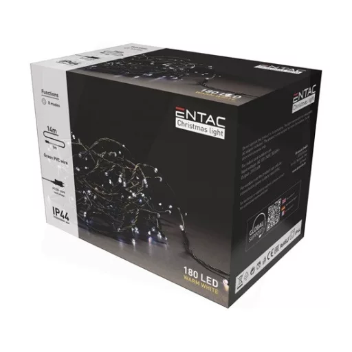 Entac ECL-180-WW karácsonyi fényfüzér 180 LED