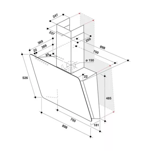 Whirlpool WHVS 90F LT C K páraelszívó