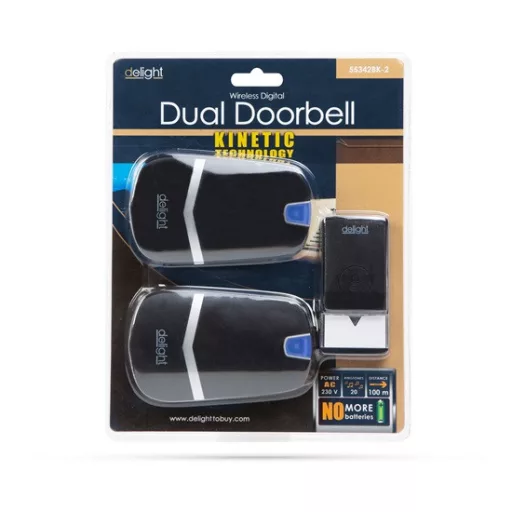 Delight 55342BK-2 digitális elem és vezeték nélküli csengő