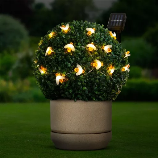 Family Decor 58220 szolár LED fényfüzér, méhecskés