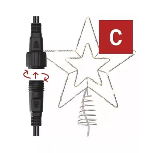 Emos D1ZW01 csillag csúcsdísz 30 LED